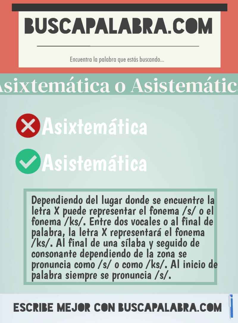 Asixtemática o Asistemática