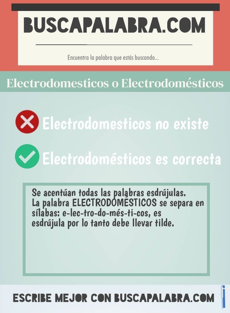 Electrodomesticos o Electrodomésticos