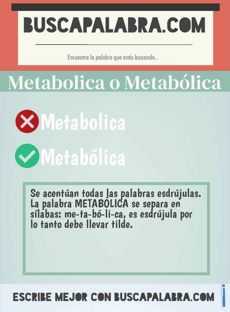 Metabolica o Metabólica