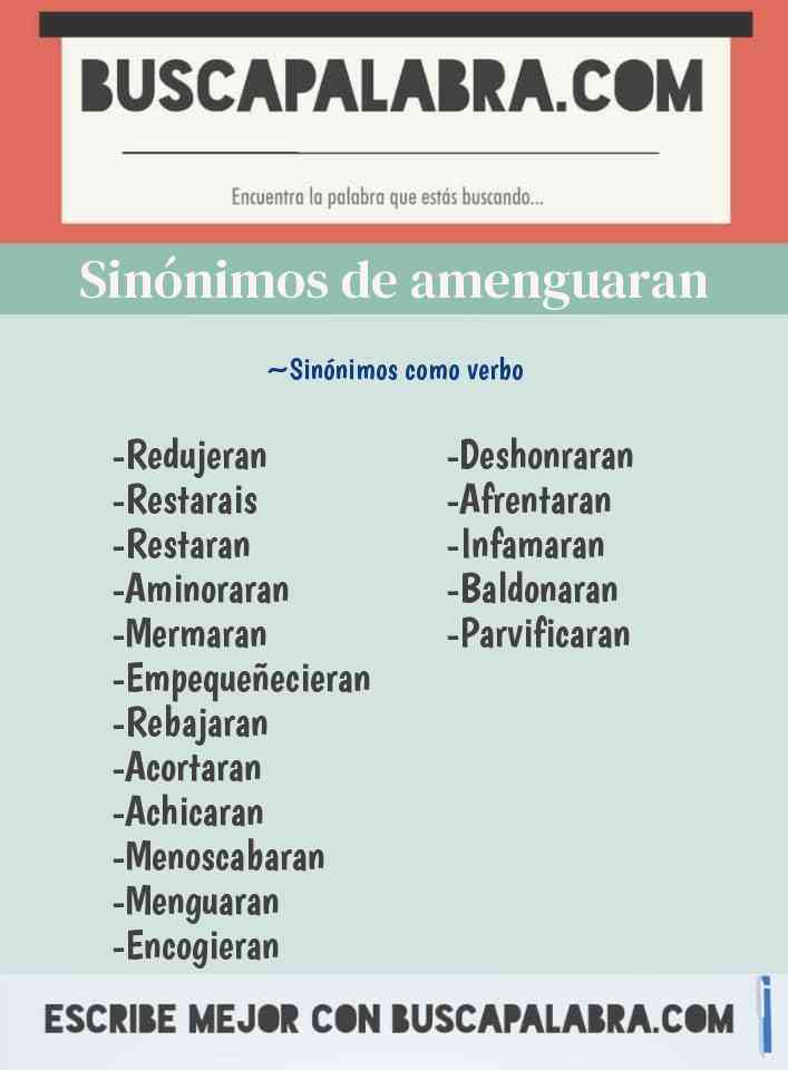 Sinónimo de amenguaran