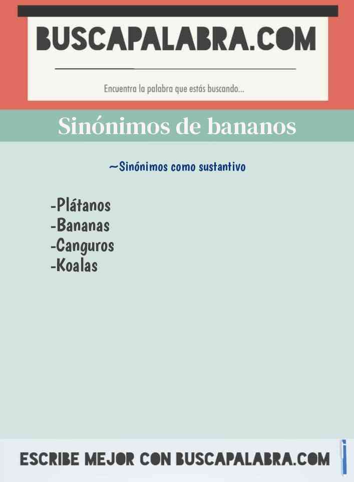 Sinónimo de bananos