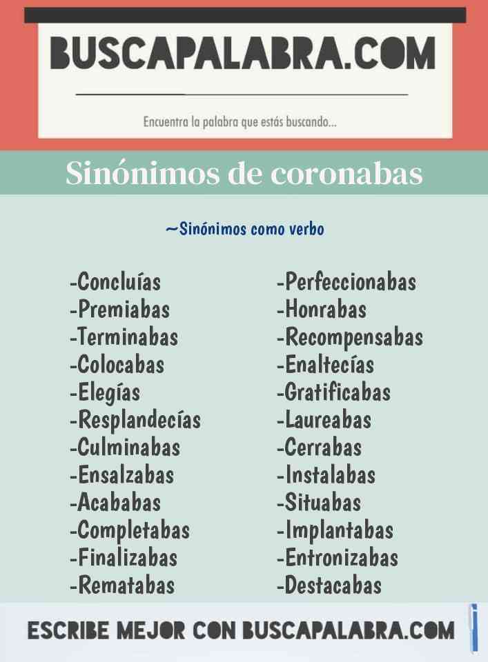 Sinónimo de coronabas