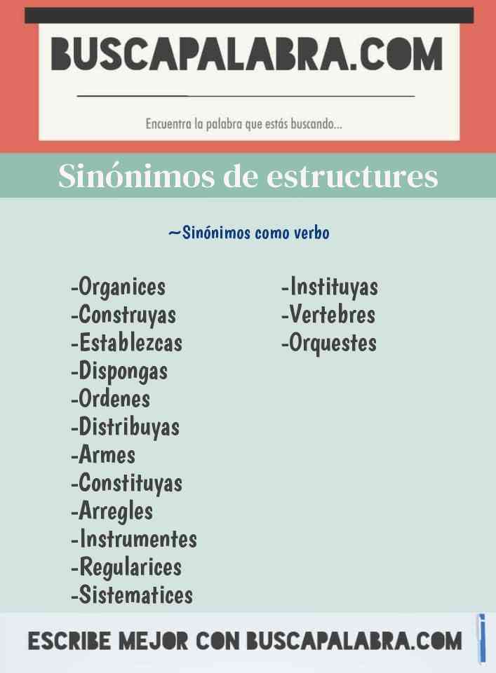 Sinónimo de estructures
