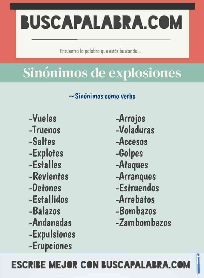 Sinónimo de explosiones