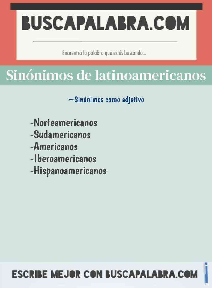 Sinónimo de latinoamericanos