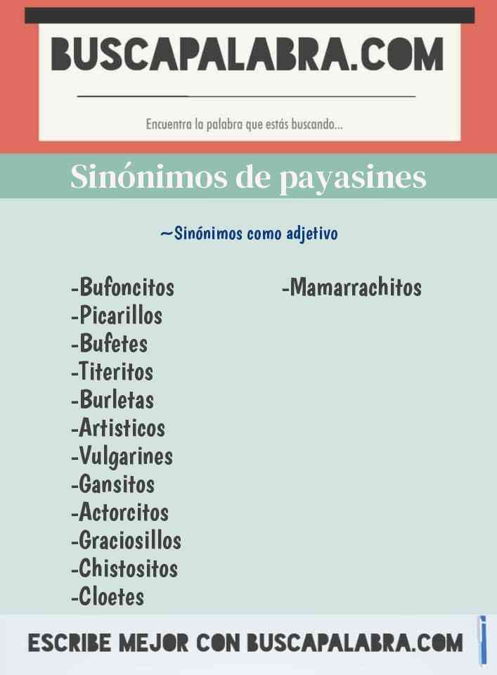 Sinónimo de payasines