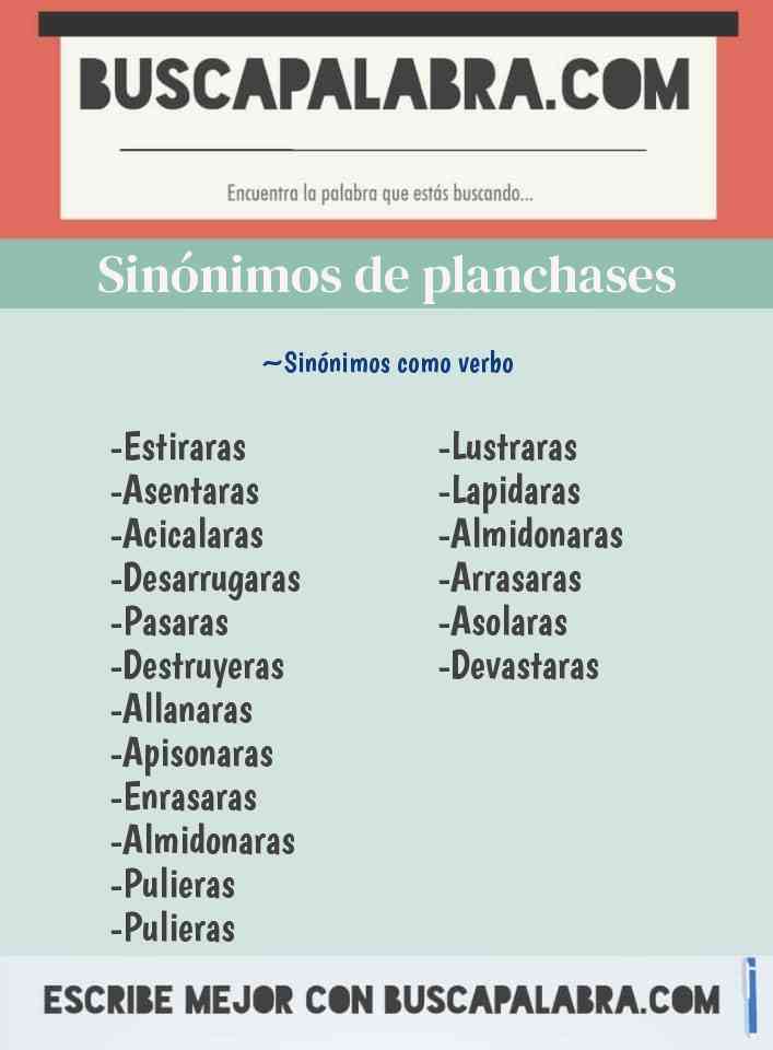 Sinónimo de planchases
