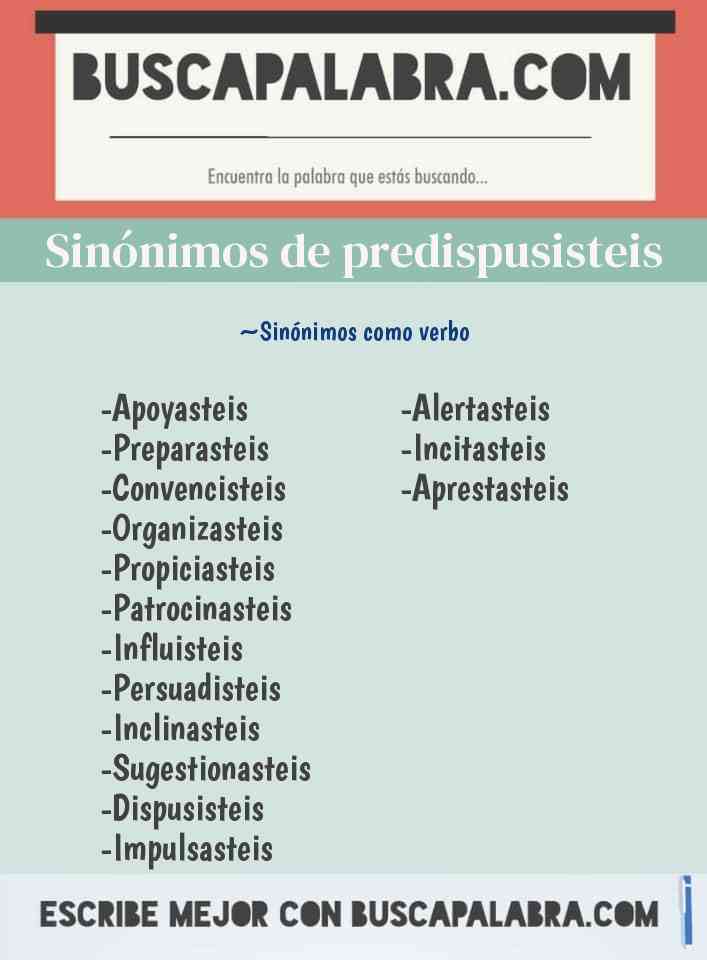 Sinónimo de predispusisteis