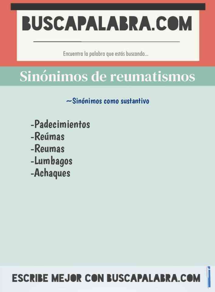 Sinónimo de reumatismos
