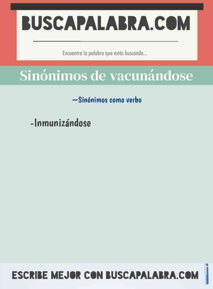 Sinónimo de vacunándose