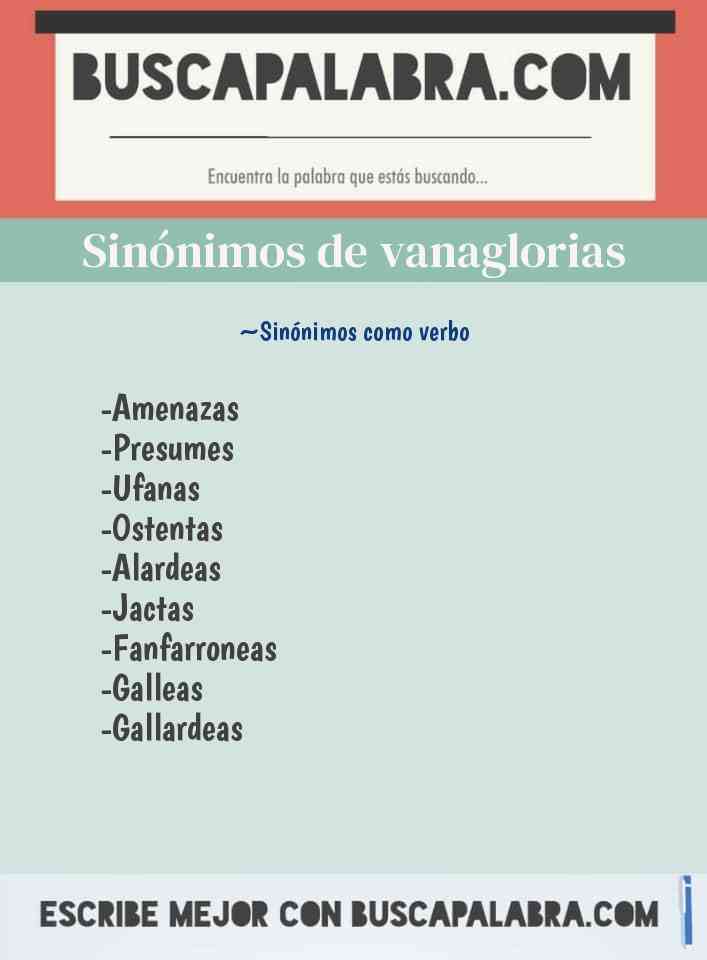 Sinónimo de vanaglorias
