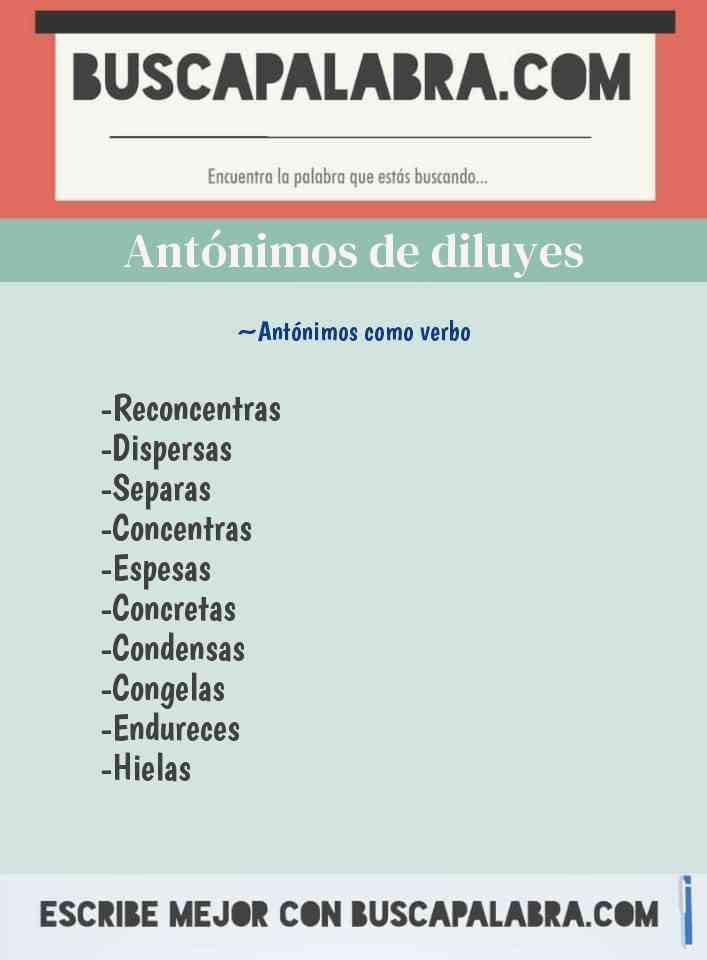 Antónimos de diluyes