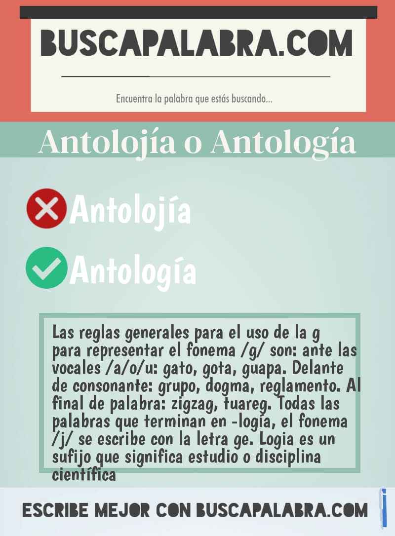 Antolojía o Antología