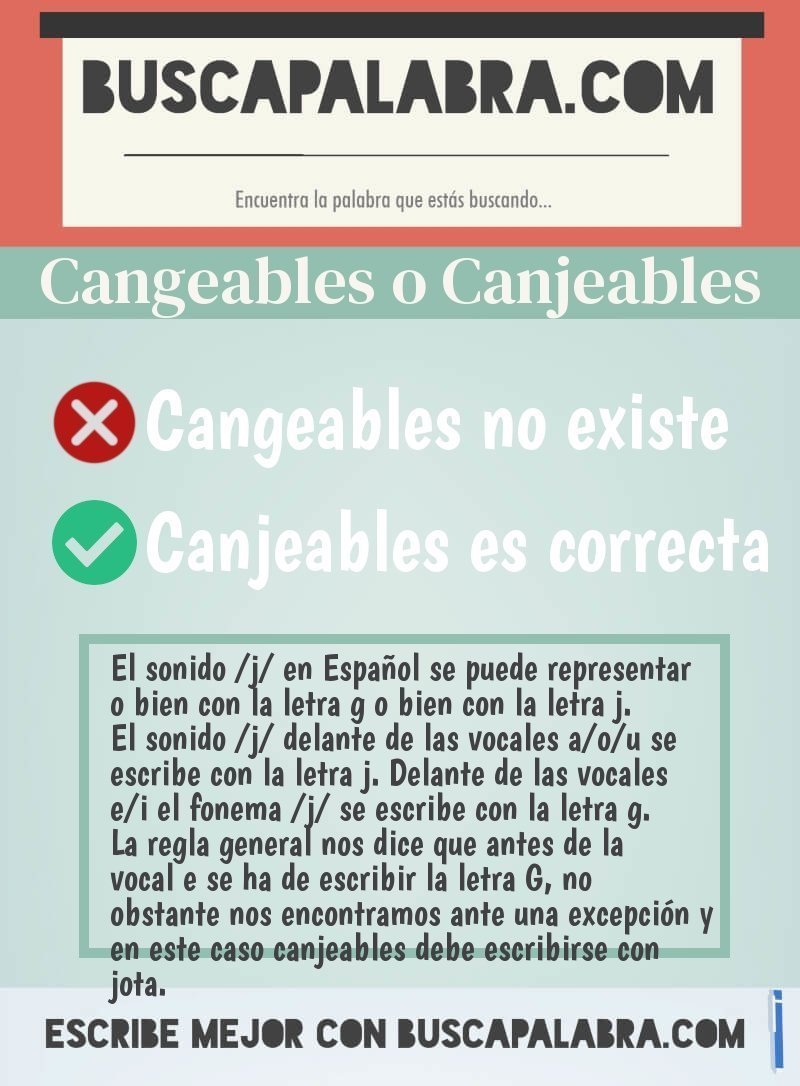 Cangeables o Canjeables