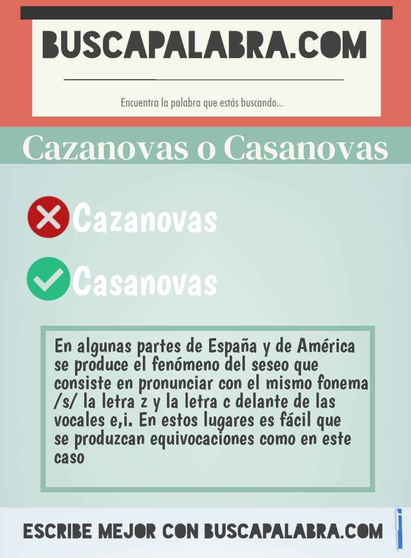 Cazanovas o Casanovas