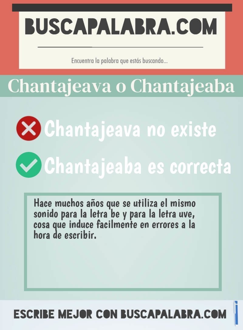 Chantajeava o Chantajeaba