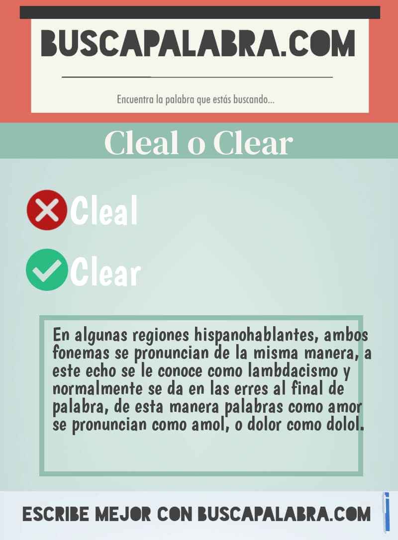 Cleal o Clear