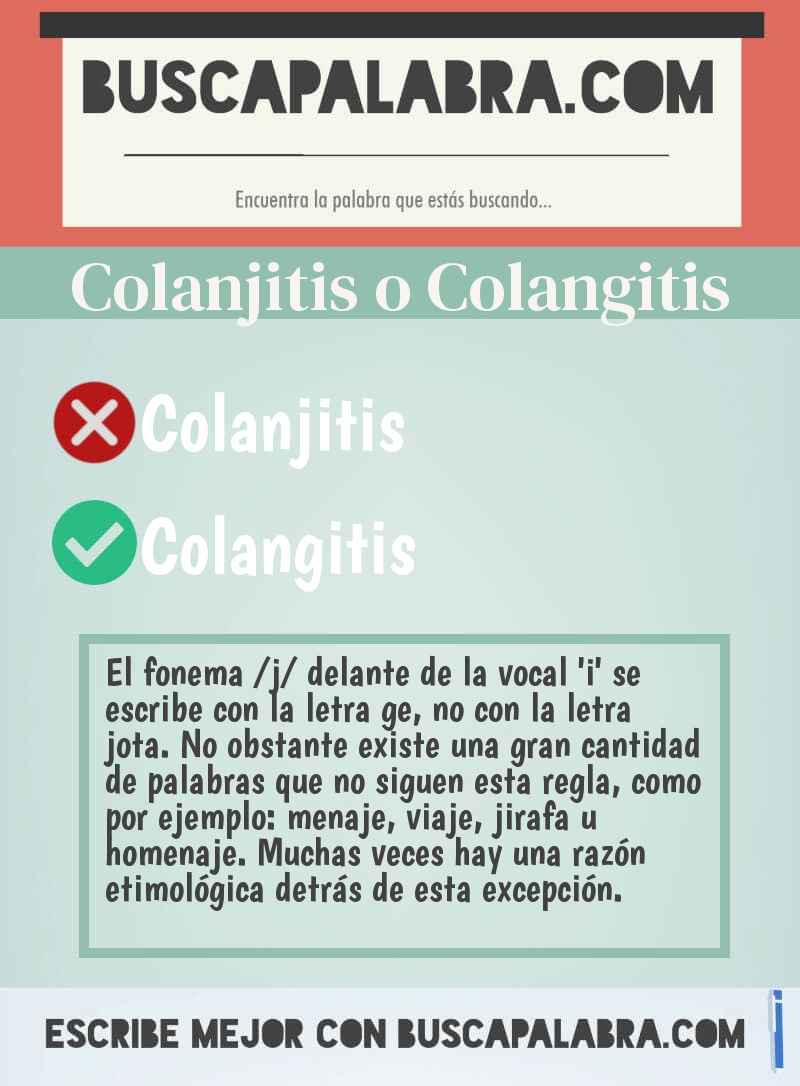 Colanjitis o Colangitis