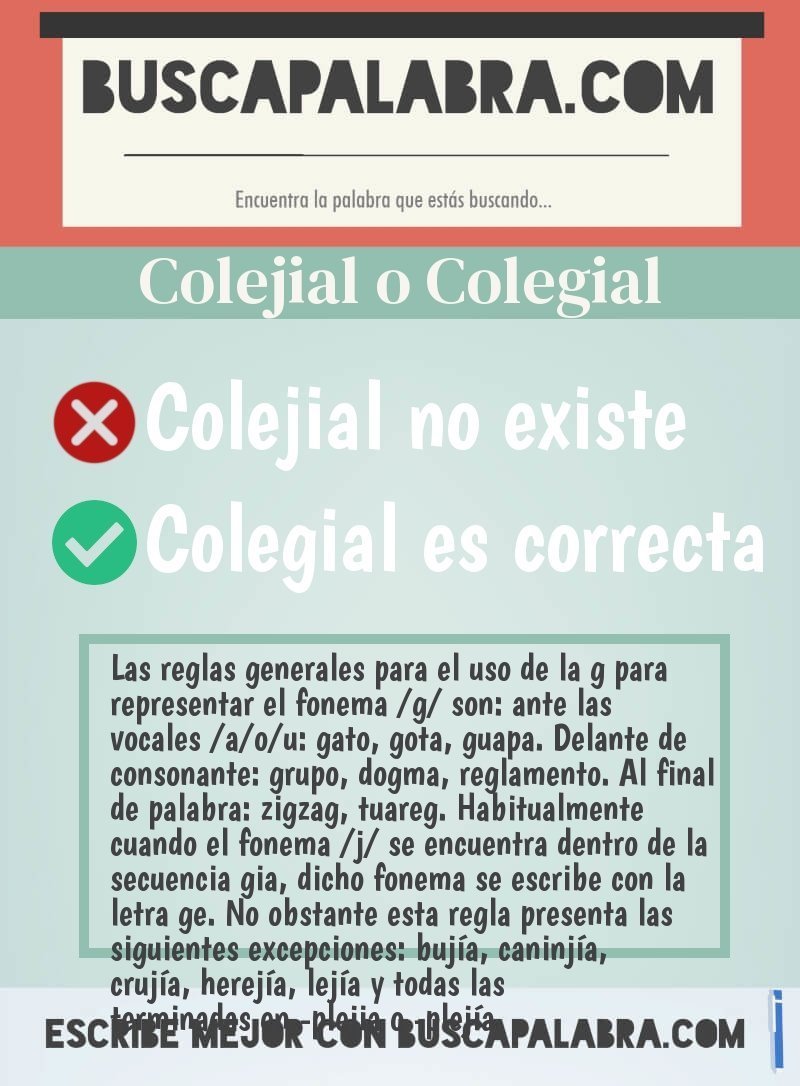 Colejial o Colegial