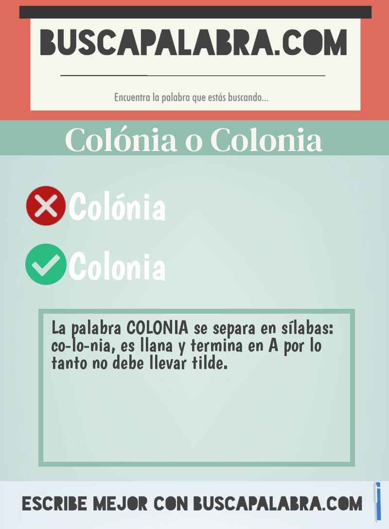 Colónia o Colonia