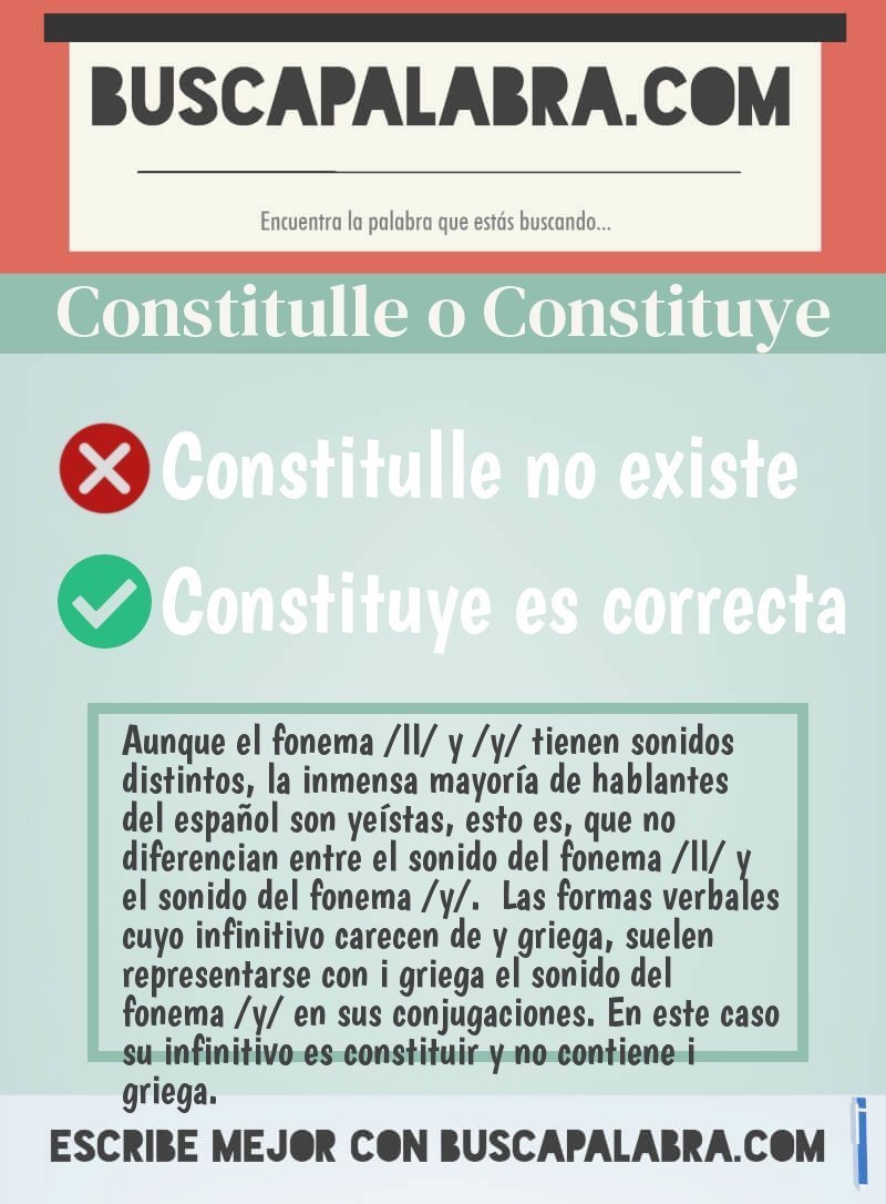 Constitulle o Constituye