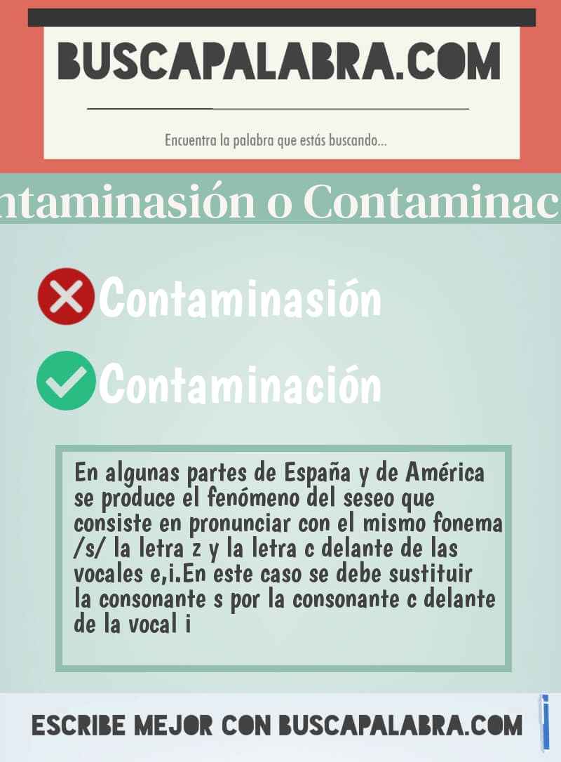Contaminasión o Contaminación