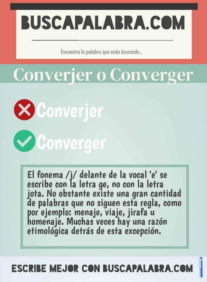 Converjer o Converger