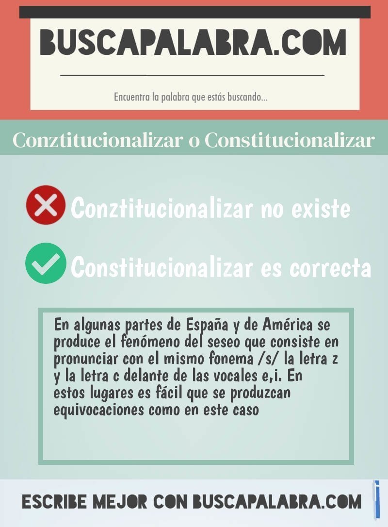 Conztitucionalizar o Constitucionalizar