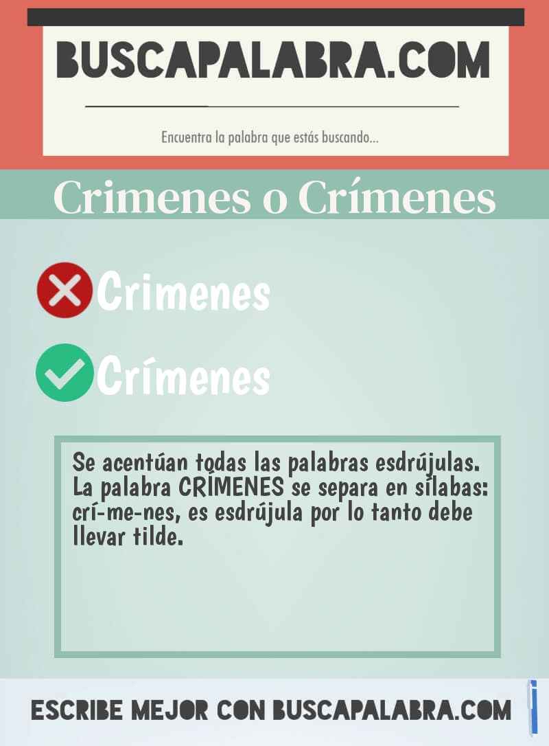 Crimenes o Crímenes