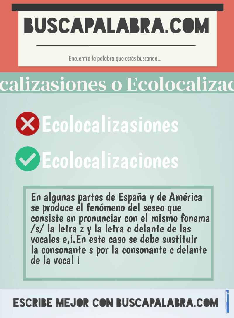 Ecolocalizasiones o Ecolocalizaciones