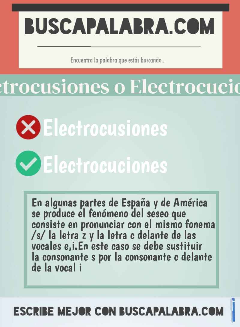 Electrocusiones o Electrocuciones