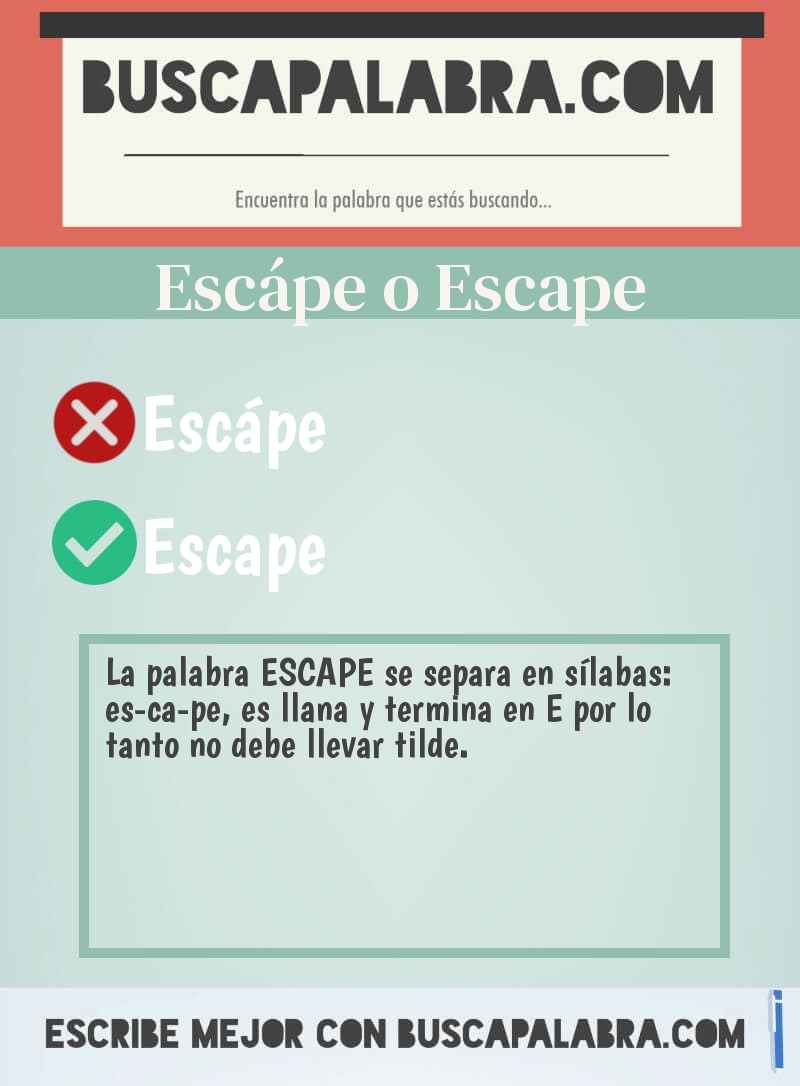 Escápe o Escape