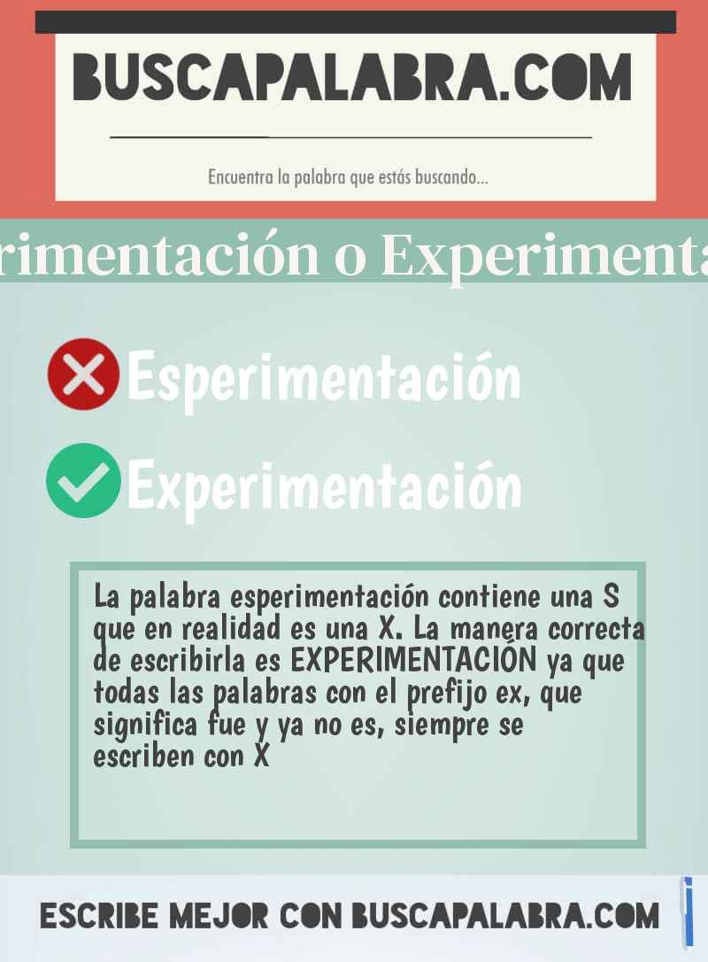Esperimentación o Experimentación