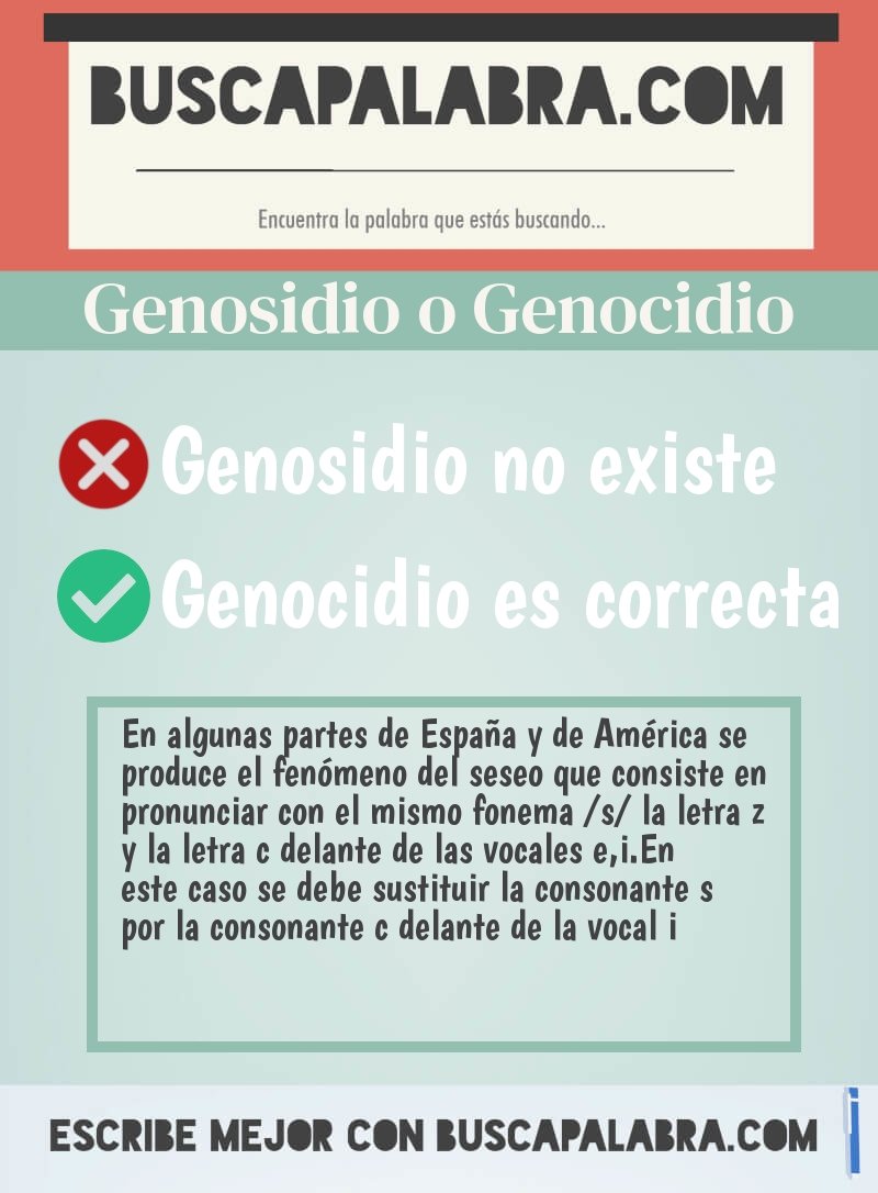Genosidio o Genocidio