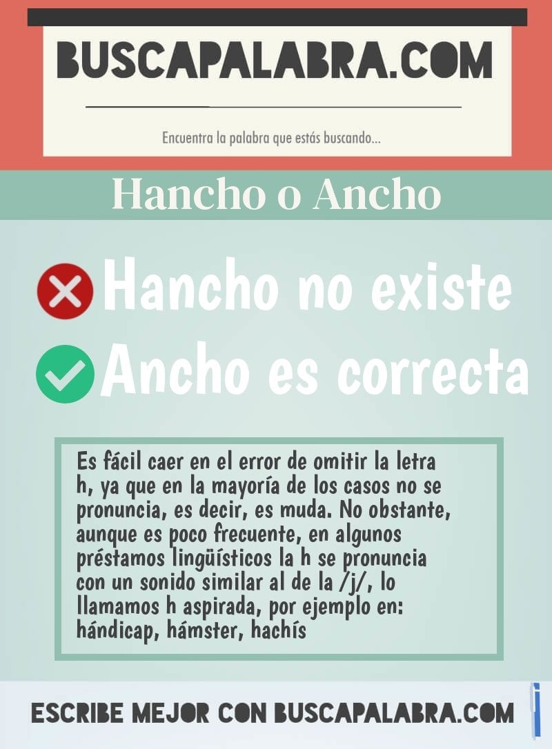 Hancho o Ancho