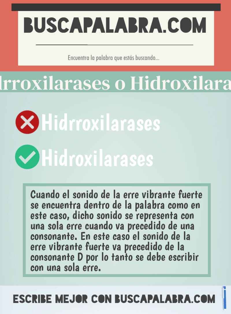 Hidrroxilarases o Hidroxilarases