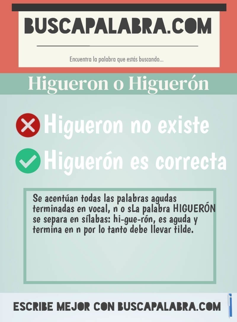 Higueron o Higuerón
