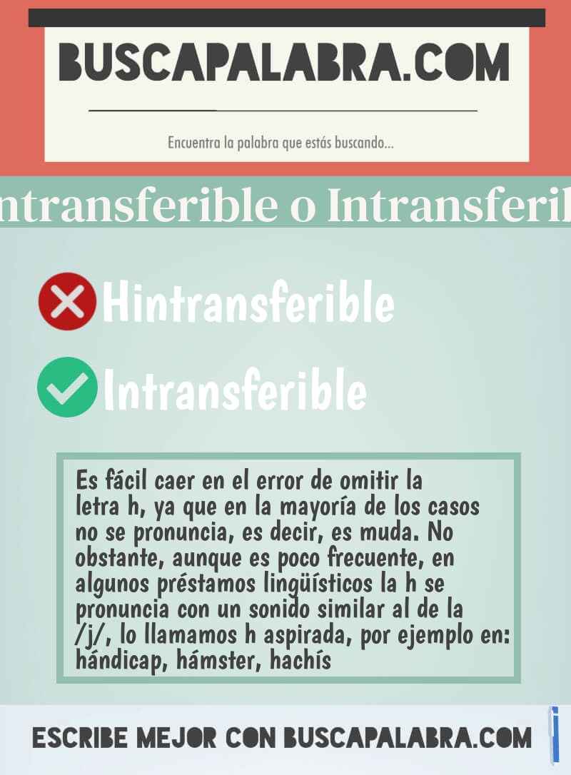Hintransferible o Intransferible