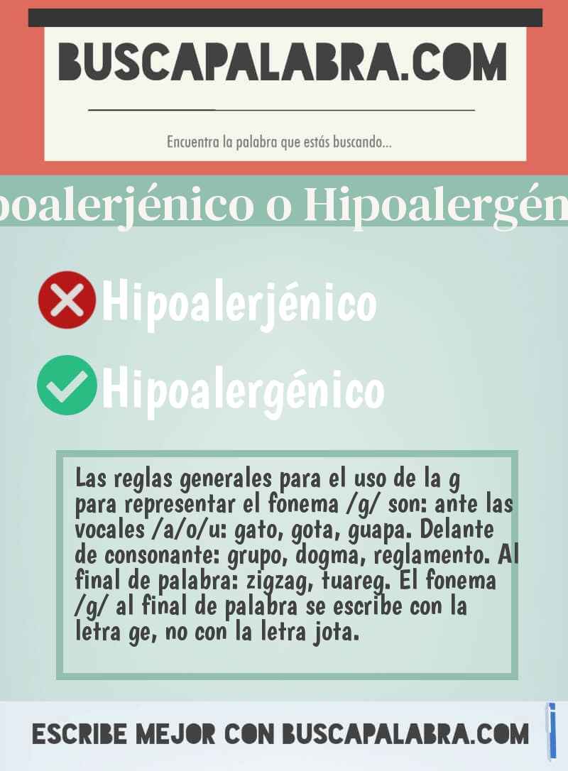 Hipoalerjénico o Hipoalergénico