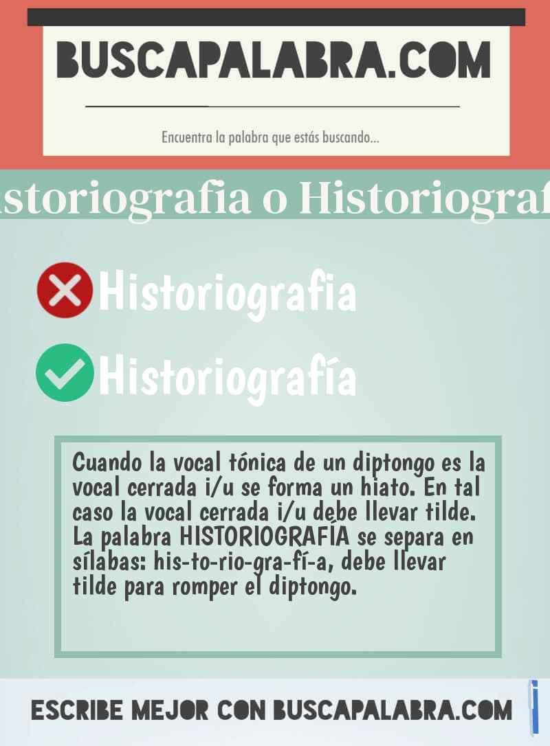 Historiografia o Historiografía
