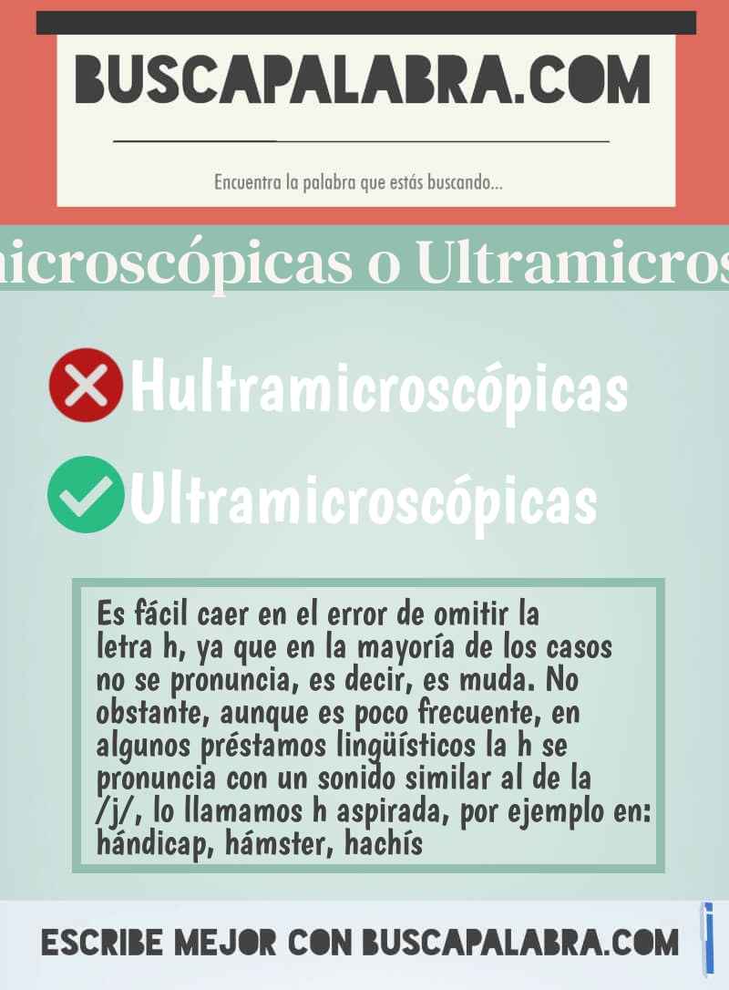 Hultramicroscópicas o Ultramicroscópicas