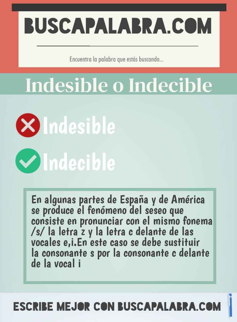 Indesible o Indecible