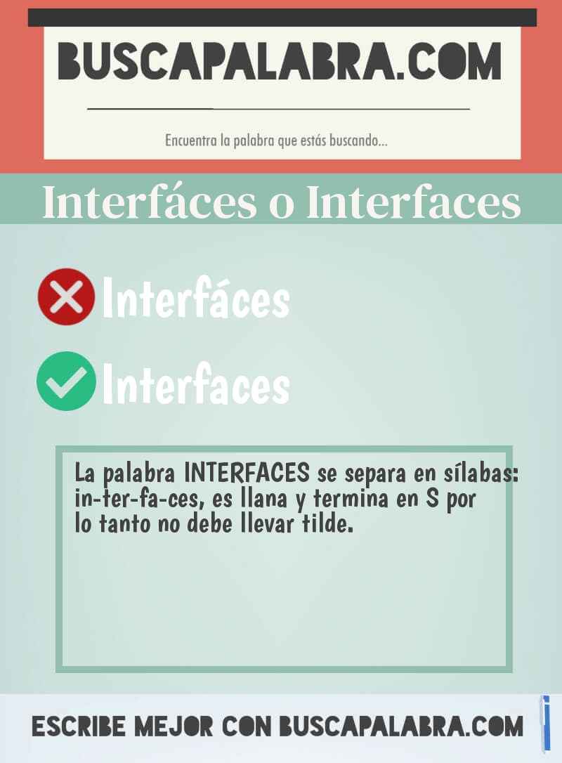 Interfáces o Interfaces