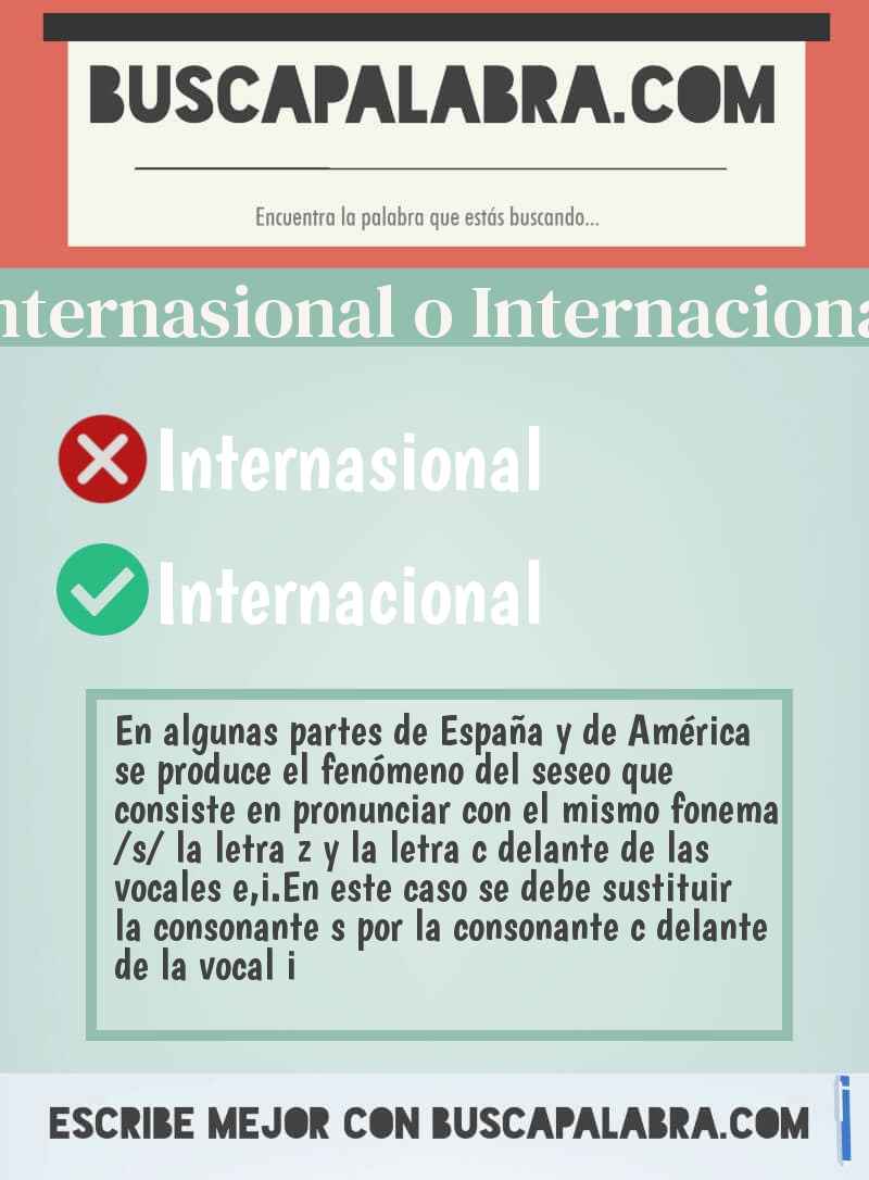 Internasional o Internacional