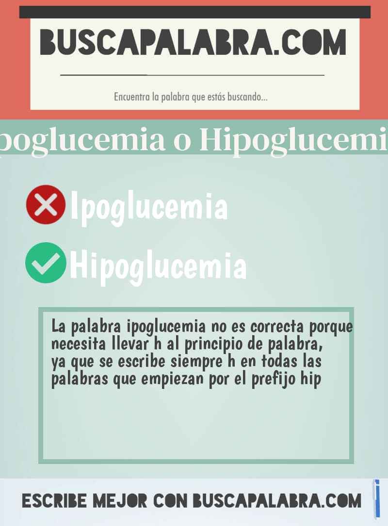 Ipoglucemia o Hipoglucemia