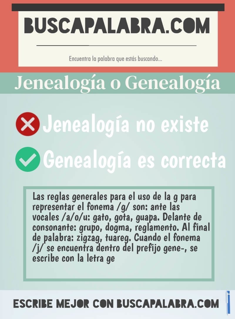 Jenealogía o Genealogía