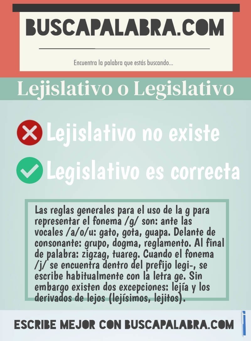 Lejislativo o Legislativo