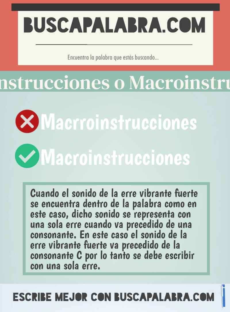 Macrroinstrucciones o Macroinstrucciones