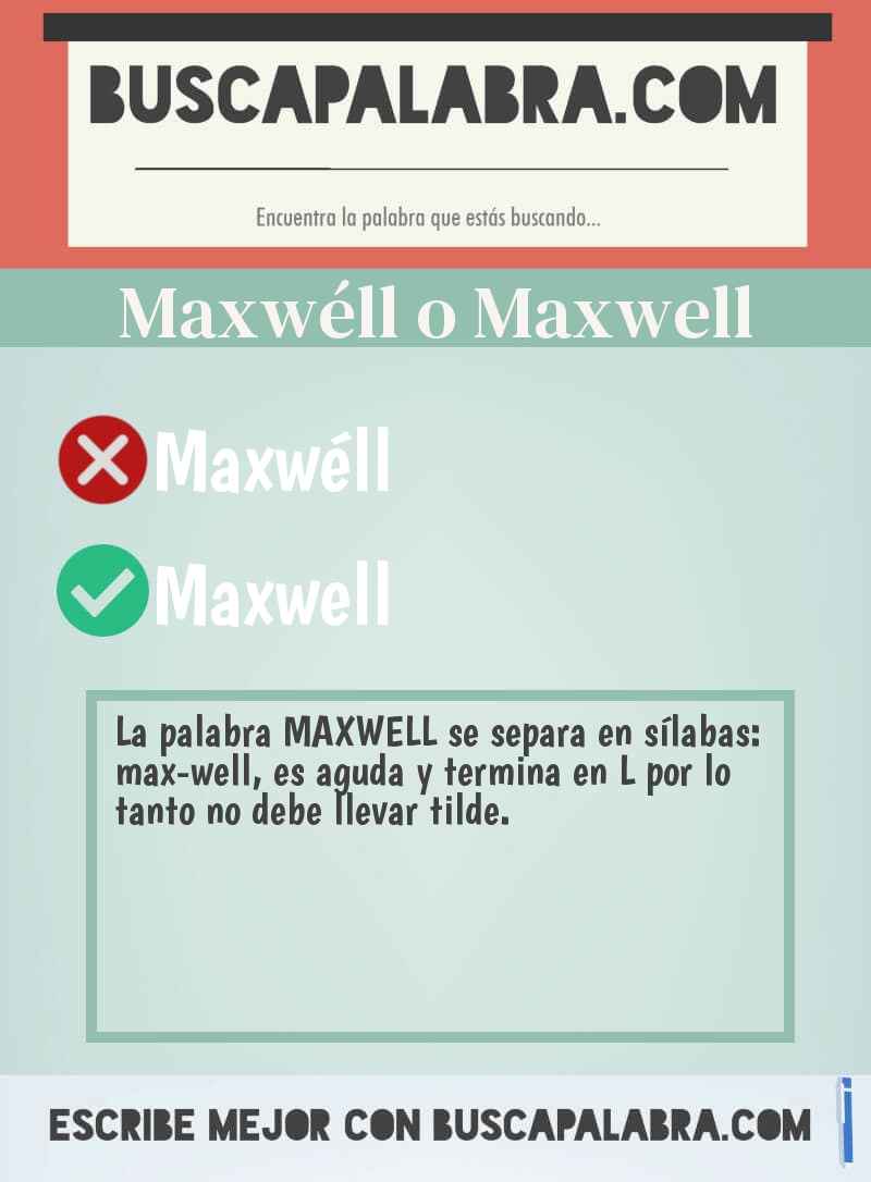 Maxwéll o Maxwell