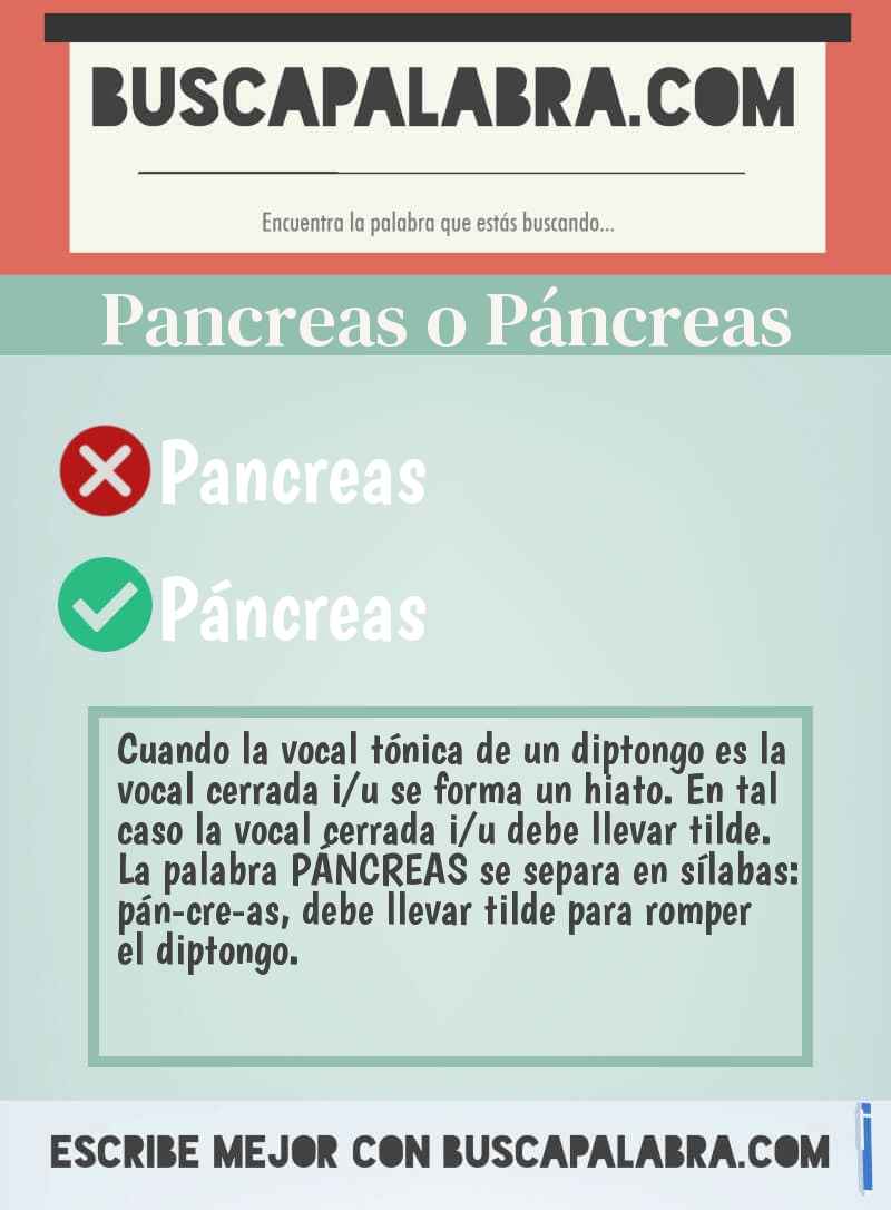Pancreas o Páncreas